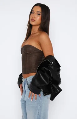 I'm Back Baby PU Bustier Chocolate 8 I'm Back Baby PU Bustier Chocolate -LuxeFit Shop 04.05.2327521