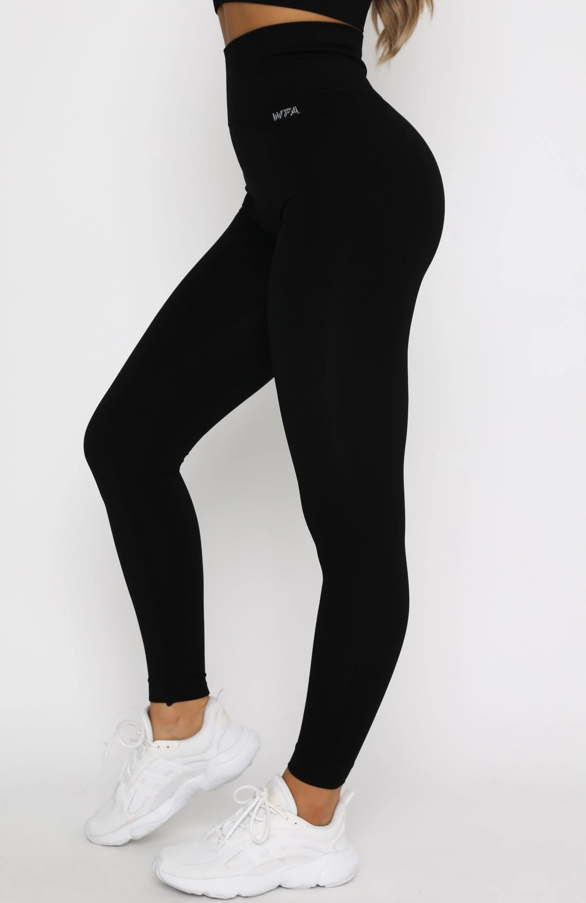 Seamless High Waisted Leggings Black 3 Seamless High Waisted Leggings Black - Image 3