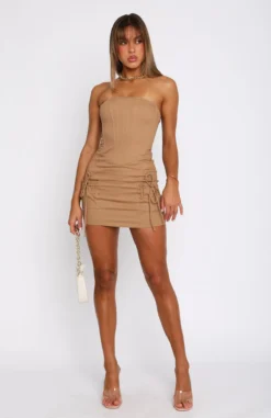 Fallen Angel Mini Dress Beige -LuxeFit Shop 05.04.2324009