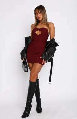 Switch Over Strapless Mini Dress Wine -LuxeFit Shop 05.04.2324211