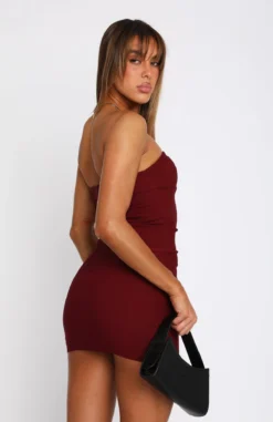 Switch Over Strapless Mini Dress Wine -LuxeFit Shop 05.04.2324227