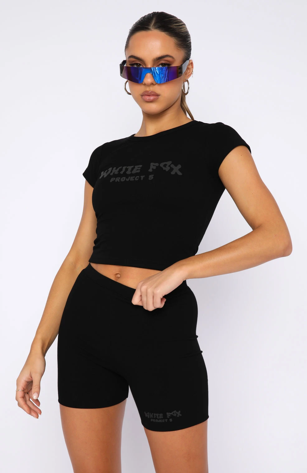 Project 5 Ribbed Bike Shorts Ink 2 Project 5 Ribbed Bike Shorts Ink - Image 2