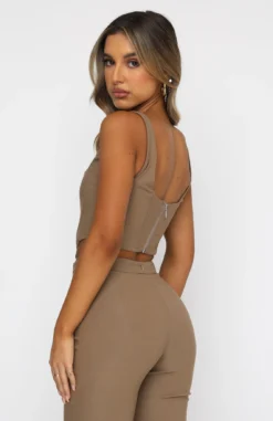 Keep Me Close Bustier Mocha -LuxeFit Shop 10.06.21 501