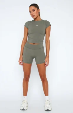 Always A Winner High Waisted Shorts Khaki -LuxeFit Shop 11.05.2319983 e78c0bb7 ce7f 4500 9707 d2b539f85885