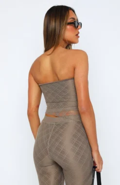 No Bad Luck Crop Chestnut -LuxeFit Shop 14.07.23 1578