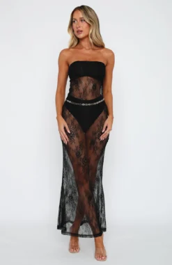 Someone Else Lace Strapless Maxi Dress Black 5 Someone Else Lace Strapless Maxi Dress Black -LuxeFit Shop 14.4.2316473