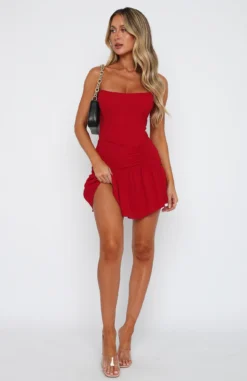 Chase Me Forever Mini Dress Red -LuxeFit Shop 14.4.2316502