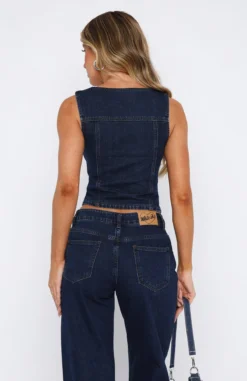 Move With Me Denim Vest Dark Blue Wash 7 Move With Me Denim Vest Dark Blue Wash -LuxeFit Shop 15.06.2333666