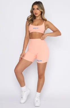 Offstage Ribbed Bike Shorts Apricot Ice -LuxeFit Shop 15.10.21 419