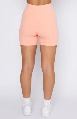 Offstage Ribbed Bike Shorts Apricot Ice -LuxeFit Shop 15.10.21 422