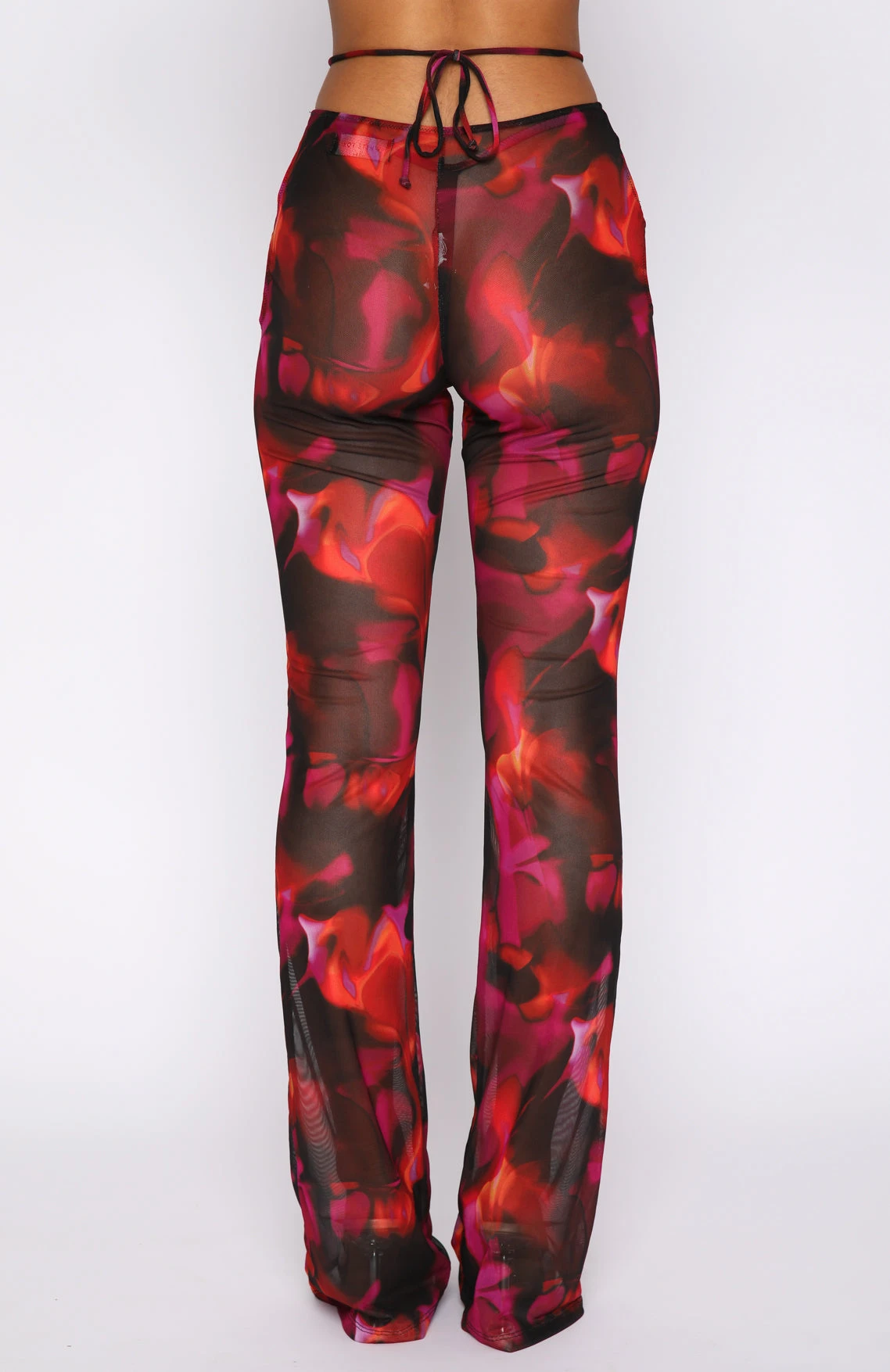 Rhythm Of The Night Pants Pink Flame Print 4 Rhythm Of The Night Pants Pink Flame Print - Image 4