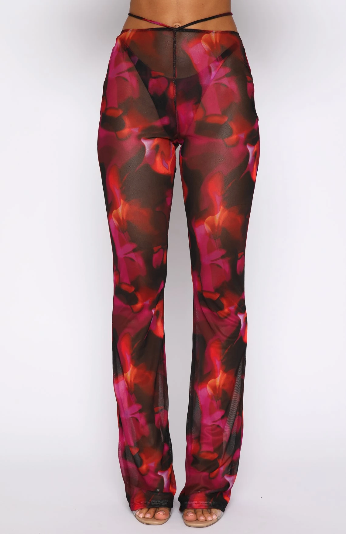 Rhythm Of The Night Pants Pink Flame Print 2 Rhythm Of The Night Pants Pink Flame Print - Image 2