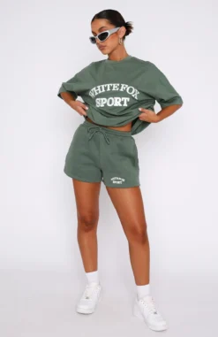 Sports Edition Lounge Shorts Dusty Olive -LuxeFit Shop 17.11.2215065