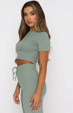 It's Meant To Be Crop Sage -LuxeFit Shop 19.11.20 1418