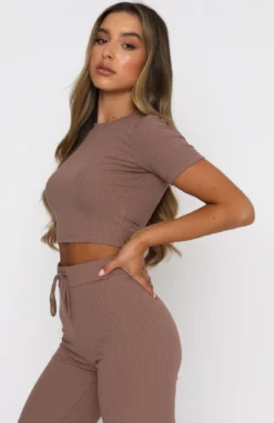 It's Meant To Be Crop Chocolate -LuxeFit Shop 19.11.20 1761