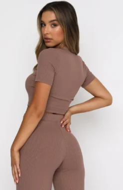 It's Meant To Be Crop Chocolate -LuxeFit Shop 19.11.20 1779