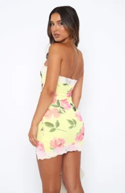Loving Yourself Strapless Mini Dress Lemon Rose 9 Loving Yourself Strapless Mini Dress Lemon Rose -LuxeFit Shop 2.2.23 5372