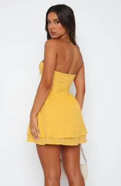 Flowers In The Rain Mini Dress Buttercup -LuxeFit Shop 23.3.2312510