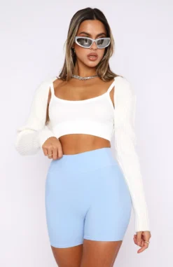 Fancy That Seamless Crop White -LuxeFit Shop 25.10.2213129