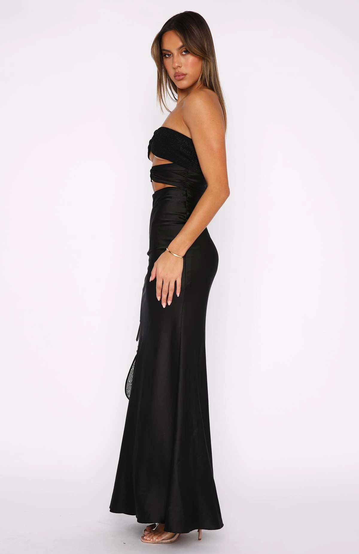 Deep Hearts Strapless Maxi Dress Black 3 Deep Hearts Strapless Maxi Dress Black - Image 3