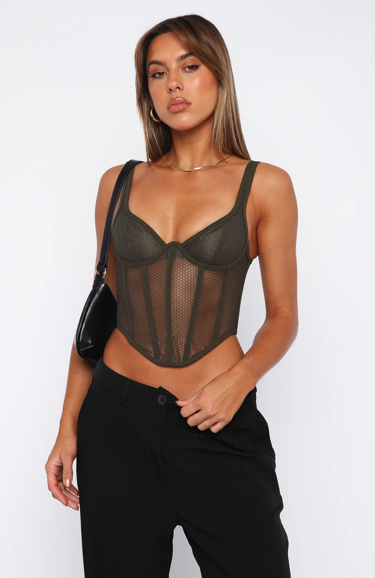 It's My Time Bustier Khaki 2 It's My Time Bustier Khaki - Image 2