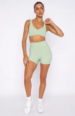 Keep Up High Waisted Shorts Sage -LuxeFit Shop 28.04.22 1806 fefb1d28 394a 4625 be28 78e27ac95094