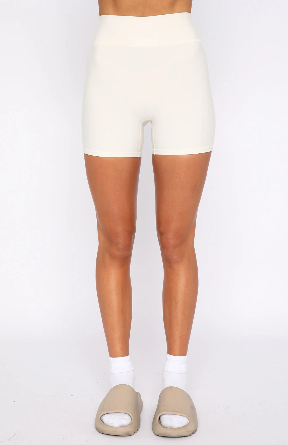 Keep Up High Waisted Shorts Stone 2 Keep Up High Waisted Shorts Stone - Image 2