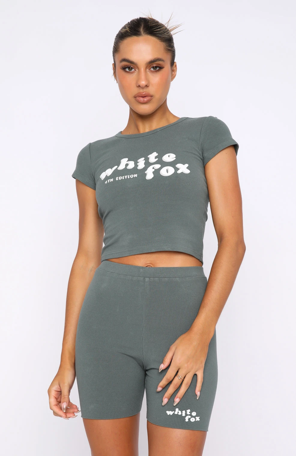 4th Edition Ribbed Baby Tee Petrol 2 4th Edition Ribbed Baby Tee Petrol - Image 2