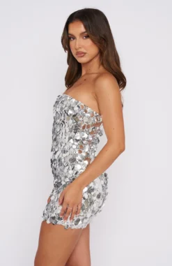 On A Night Like This Mini Dress Silver -LuxeFit Shop 28.11.220187