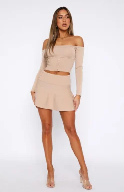 Emotional Long Sleeve Knitted Crop Oatmeal -LuxeFit Shop 30.06.2336143