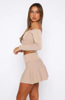 Emotional Long Sleeve Knitted Crop Oatmeal -LuxeFit Shop 30.06.2336160
