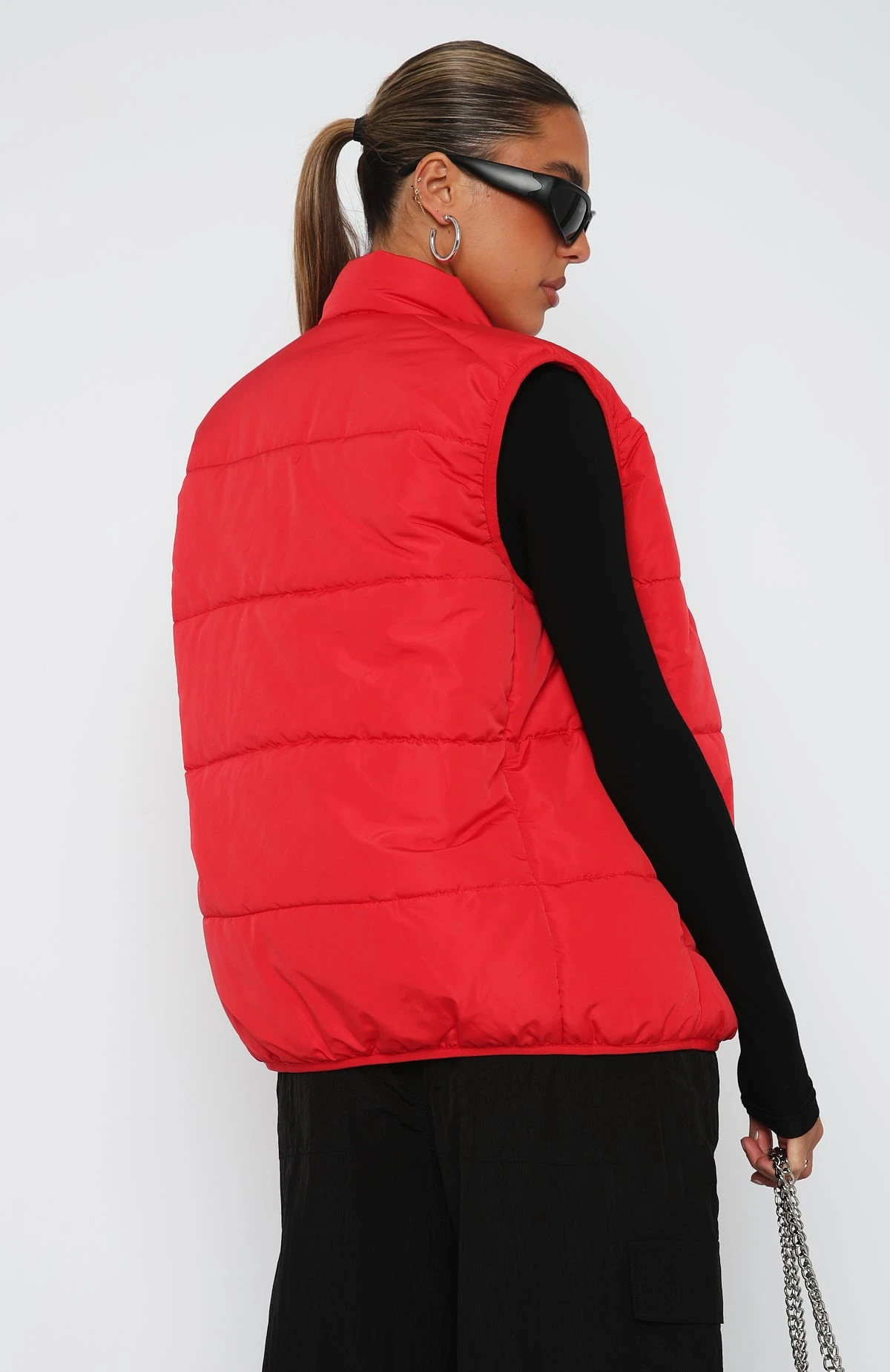 Outside The Lines Puffer Vest Red 4 Outside The Lines Puffer Vest Red - Image 4