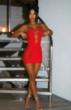 Attention Seeker Mini Dress Red -LuxeFit Shop 311192134 1319608082141585 6195415033066690074 n