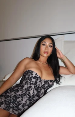 Kiss And Make Up Mini Dress Black