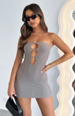 Attention Seeker Mini Dress Mushroom -LuxeFit Shop ATTENTION SEEKER MINI DRESS 10 11 22 10 scaled