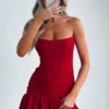 Chase Me Forever Mini Dress Red