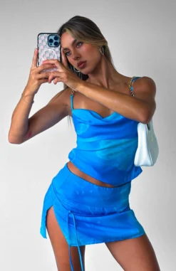 Good Without You Crop Aqua Floral -LuxeFit Shop GOOD WITHOUT YOU ANYONE BUT YOU SKIRT 28.02.23 011