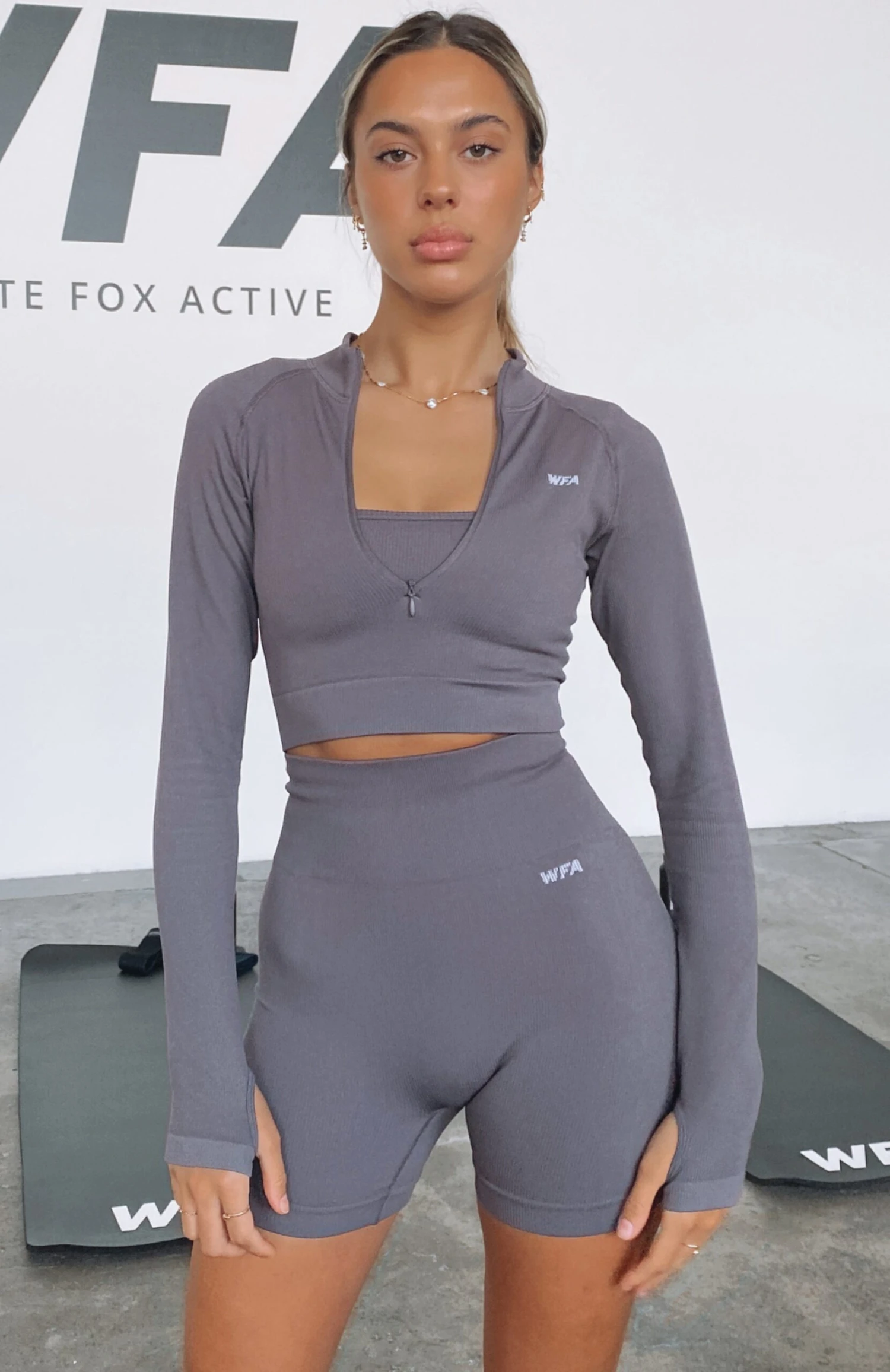 Seamless High Waisted Shorts Shadow 7 Seamless High Waisted Shorts Shadow - Image 7