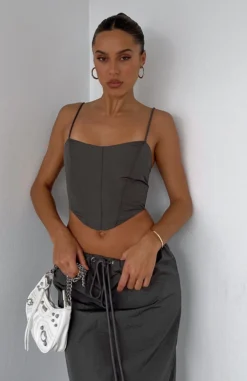 Taking Time Bustier Charcoal -LuxeFit Shop IMG 8992 scaled