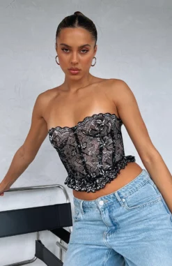 Save Your Tears Bustier Black