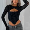 Can't Relate Long Sleeve Bustier Burnout