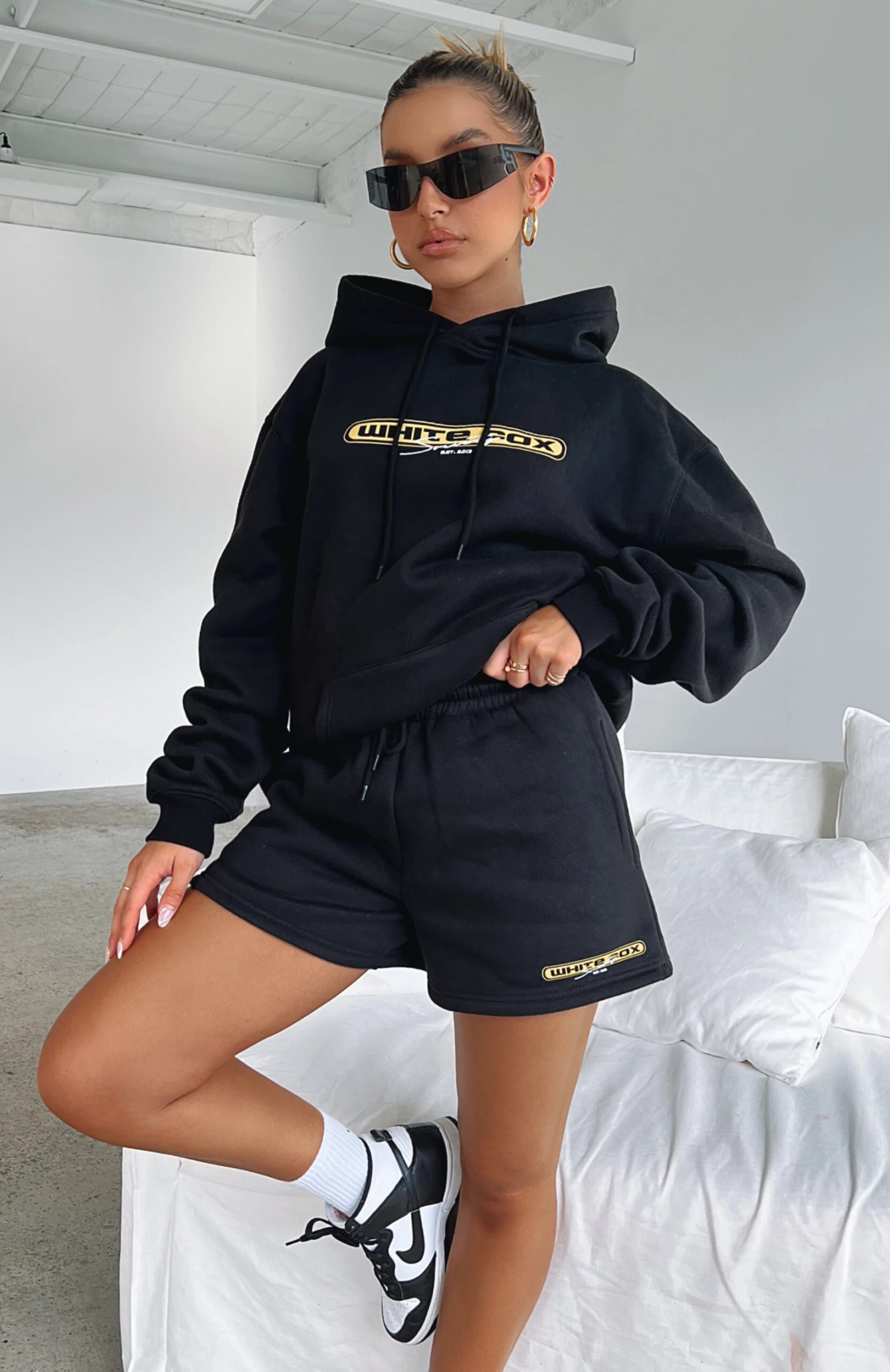 Front Page -LuxeFit Shop IMPRESS ME HOODIE SO PREDICTABLE LOUNGE SHORTS BLACK 240522 03 scaled