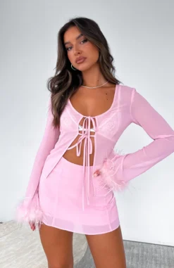 Spice It Up Long Sleeve Top Pink -LuxeFit Shop INSIDE LOOK SKIRT SPICE IT UP TOP 14.02.23 021