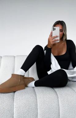 Jet Setter Platform Snug Boots Chestnut -LuxeFit Shop JET SETTER PLATFORM 07.02.23 006