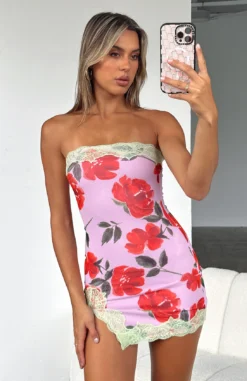 Loving Yourself Strapless Mini Dress Light Pink Rose -LuxeFit Shop LOVING YOURSELF DRESS050123 01 2