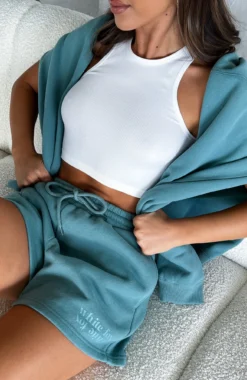 Made You Smile Lounge Shorts Teal -LuxeFit Shop MADE YOU SMILE 02.11.22 05