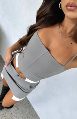 Mess It Up Bustier Grey