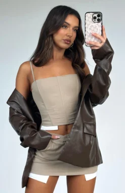 Mess It Up Bustier Taupe