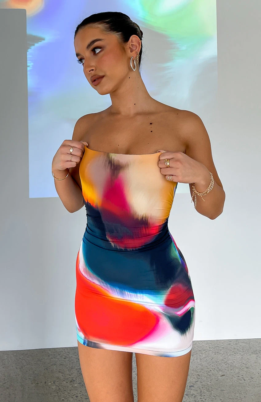 Mind Games Strapless Mini Dress Flame Aura 1 Mind Games Strapless Mini Dress Flame Aura