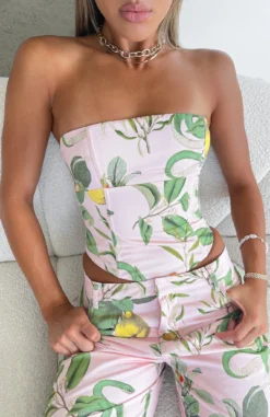 No Drama Bustier Pink Serpent -LuxeFit Shop NO DRAMA BUSTIER HERE TO STAY PANT 17.01.23 001
